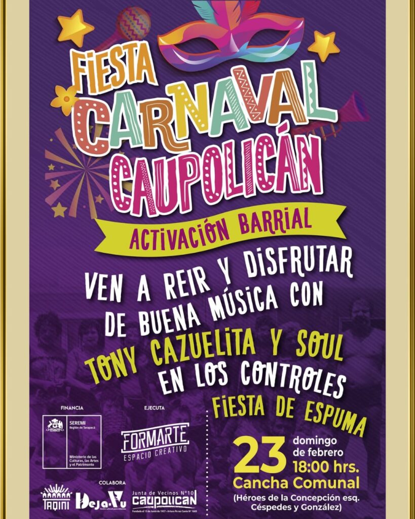Afiche Fiesta Carnaval Caupolicán
