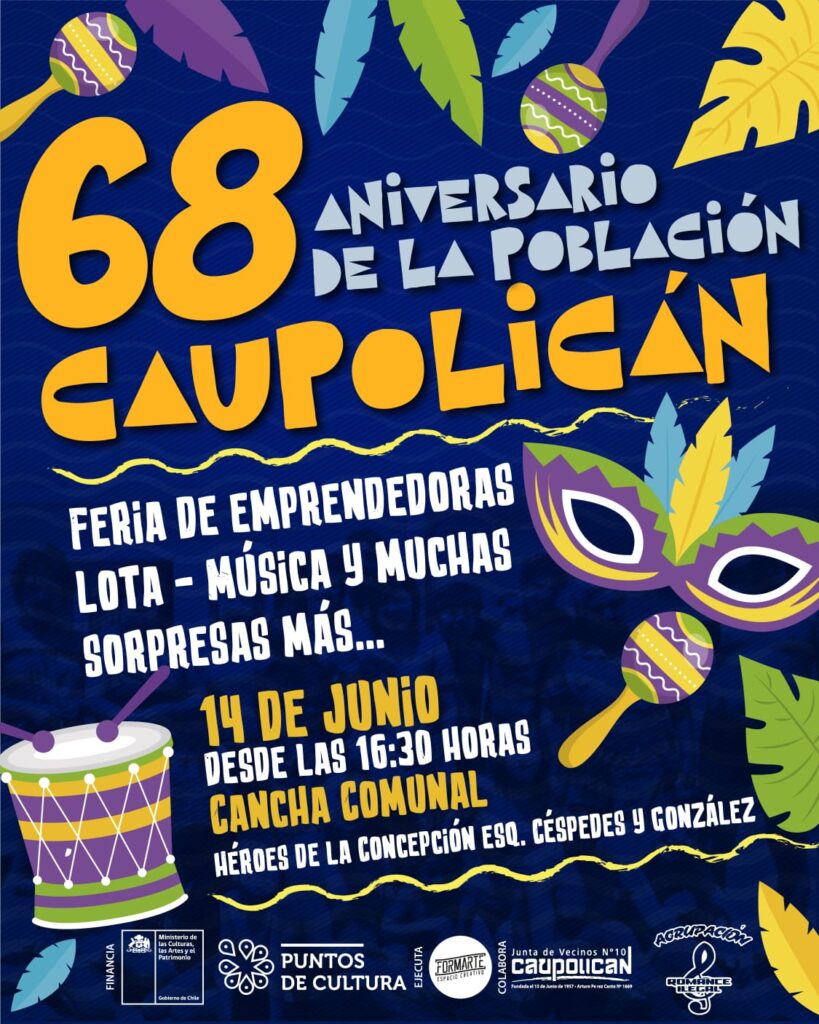 Afiche 68 Aniversario Población Caupolicán